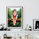 Ponytail Girls DIY Diamond Painting Kits Full Round Drill Wall Decor Art