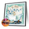 Frameless Oil Paint By Numbers DIY Classical Bathtub Picture Craft Kit for Home
