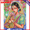 Partial Special Diamond Painting Girl Holding Lotus 5D Rhinestone Mosaic Picture