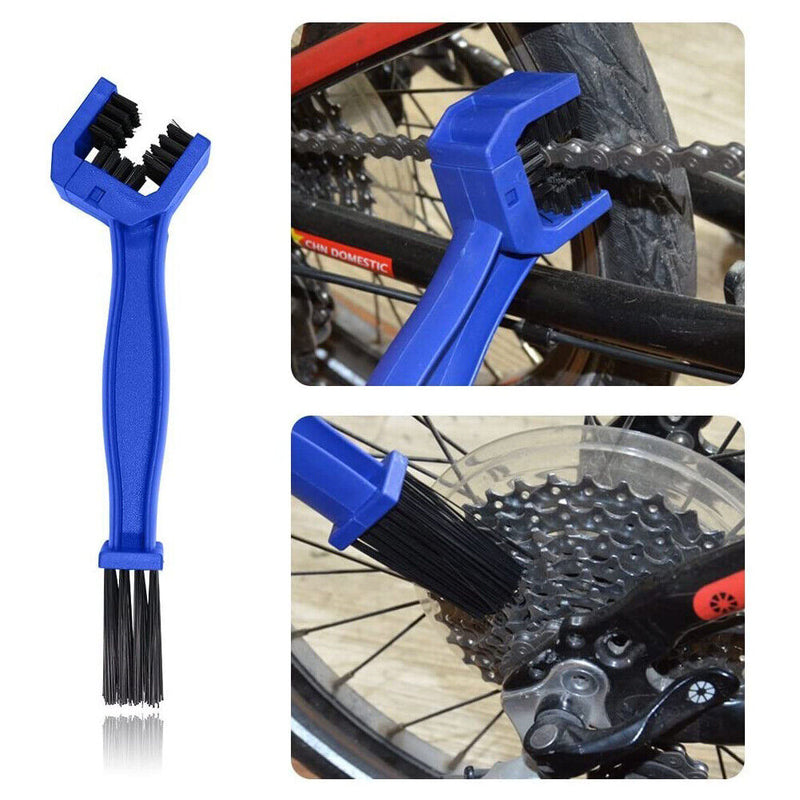 4pcs Bicycle Cleaning Kit Chain Cleaner Brushes Scrubber Wash Tool (Blue) Newly