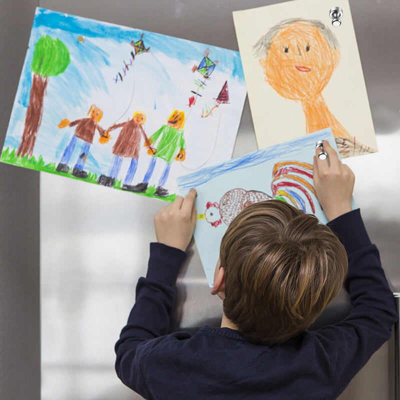 Nickel Magnetic Push Pins Portable Durable Magnets Hooks Hanger for Office