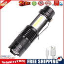 XPE+COB LED Powerful Flashlight 400mAh Battery Rechargeable Camping Torch