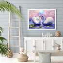 #A Swan 5D DIY Diamond Painting Kits Full Square Drill Wall Decor Rhinestone Art