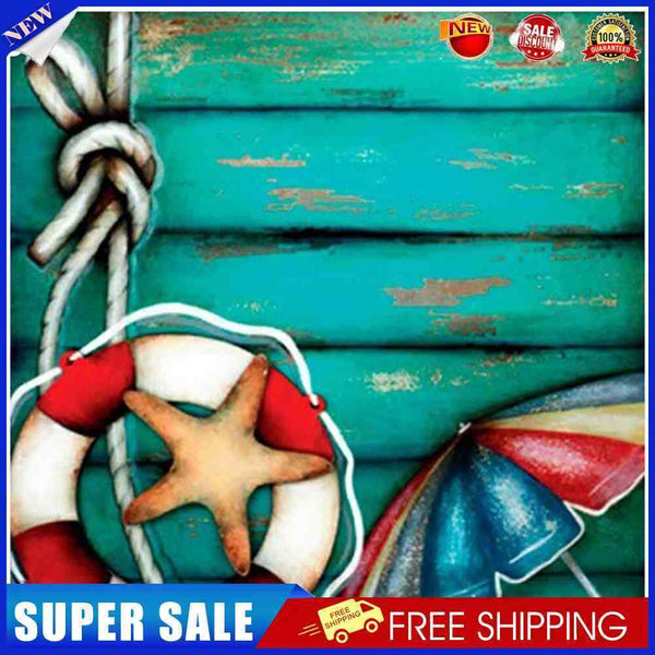 5D DIY Full Drill Round Shape Starfish Rhinestone Diamond Drawing Home Decor