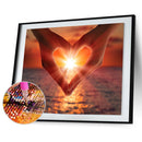 5D DIY Full Drill Diamond Painting Love Hands Cross Stitch Embroidery Rhine