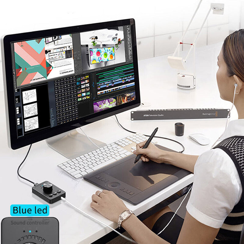 3 Modes Bluetooth-compatible 5.1 External Multimedia Computer Volume Controller