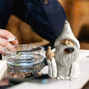 Smoking Gnome Garden Statues Outdoor Dwarf Ornaments Sculpture Decor (A) Newly
