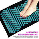 3pcs Lotus Acupressure Yoga Pillow Mat Relieve Pain Spike Cushion (Black) Newly