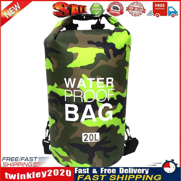 Outdoor Dry Bag Swimming Waterproof Sack for Boating Rafting (20L Green) Newly