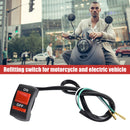 E-Bike LED Light ON/OFF Button for Motorcycle Handlebar Controller Switch Newly