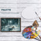 Plastic Clear Oval Painting Palette Drawing Watercolor Mixing Board Pallet