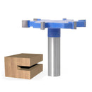 6 Tooth Lengthening T-shaped Wood Tenon Woodworking Milling Cutter (12mm) Newly