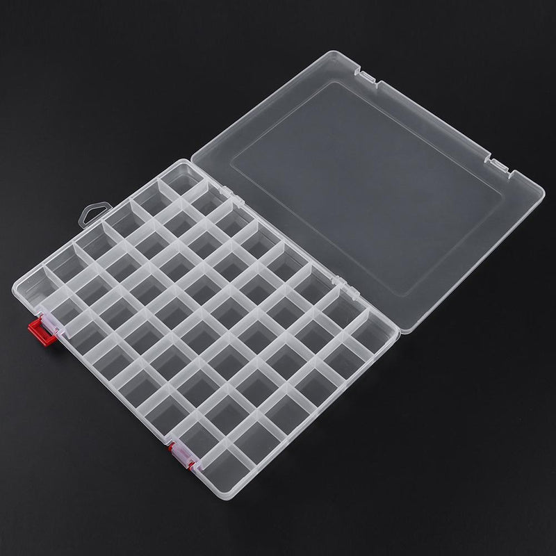 48x Transparent PP Plastic Fishing Bait Storage Container Box