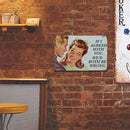Couple Sheet Metal Drawing Metal Painting Tin Wall Home Poster Bedroom Sign