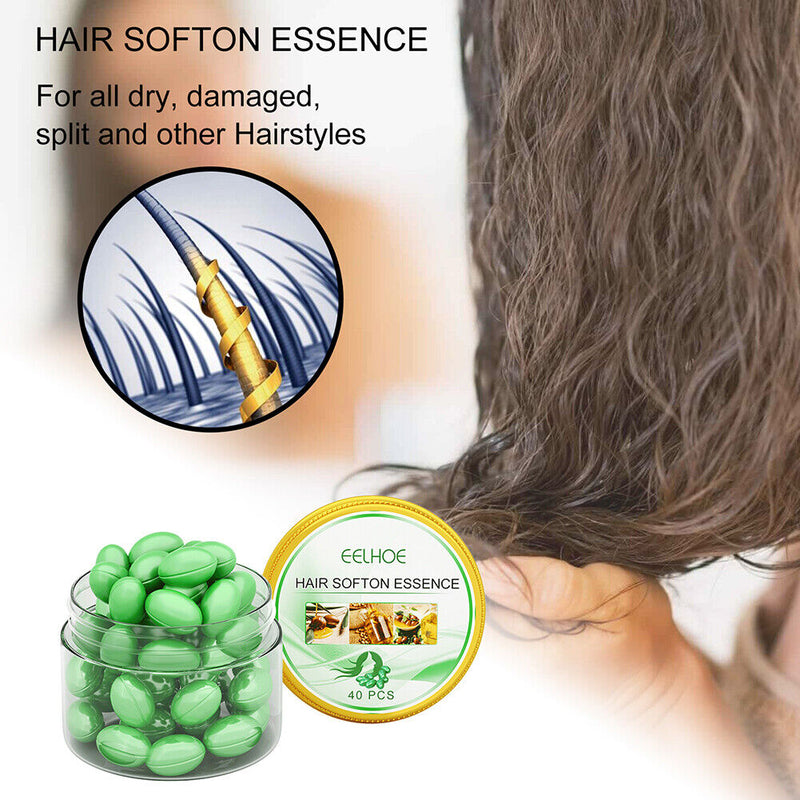40pcs Hair Vitamin Capsule Smooth Hair Serum Moroccan Oil Repair Damaged