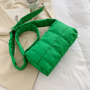 Women Nylon Cotton Soft Shoulder Bag Underarm Bag Flap Small Luxury Clutch Bag