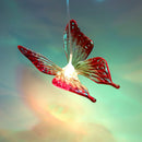 LED Solar Wind Chime Butterfly Light Color Changing IP65 Hanging Lamp (A) Newly