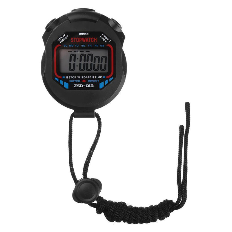 With Strap Sports Handhold LCD Stopwatch Digital Timer Time Counter Chronograph