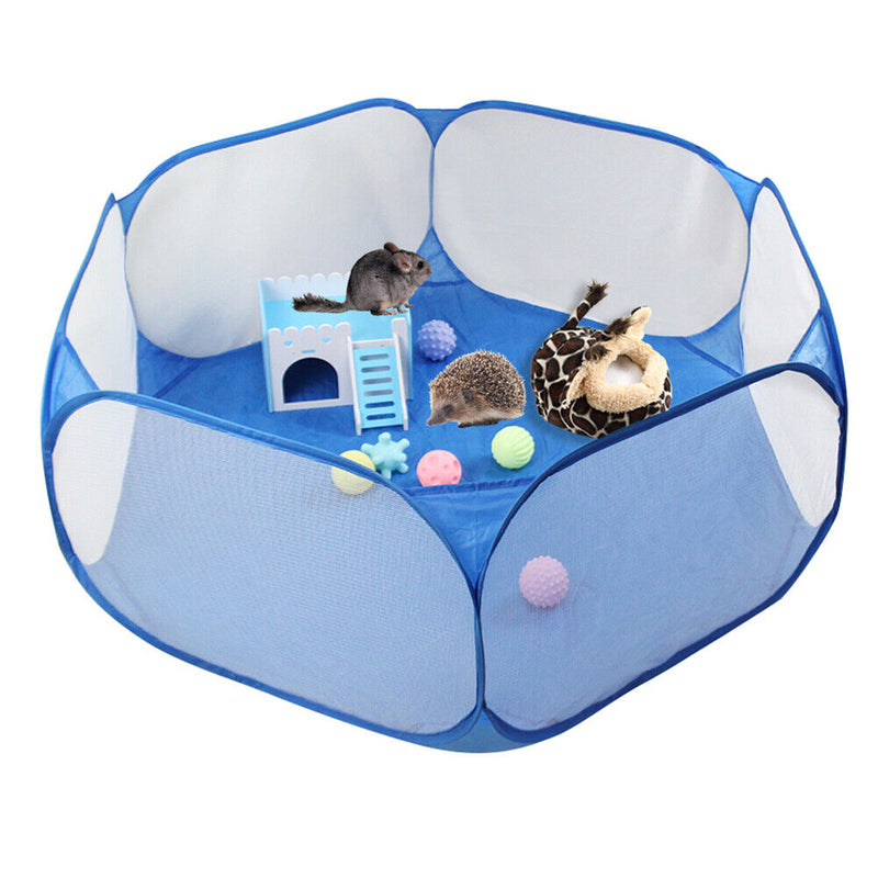 Portable Foldable Pet Fence Game Safe Playpen Animal Cage for Hamster Guinea Pig