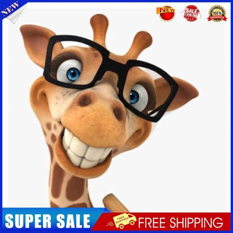 Giraffe with Glasses Oil Paint By Numbers Kits Canvas Drawing DIY Cartoon