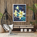 5D DIY Diamond Painting Lily Flower Full Round Drill Mosaic Art Picture Decor
