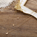 Charm Multi Layer Pendant Necklace Choker Women Moon Love Pendant Clavicle