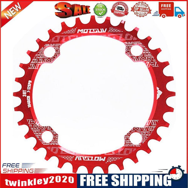 Bicycle 104BCD Crank Chainring Chainwheel MTB Bike Crankset Plate (38T Red)