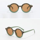 Summer Kids Girl Boys Sunglasses Leopard Children UV400 Eyewear (Green) Newly
