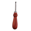 DIY Leather Craft Edge Skiving Beveling Cutting Tool with Wood Handle 1.5mm