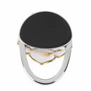Portable Folding Table Bag Hook Hanger Holder Rose Rhinestone Decor(Ivory)