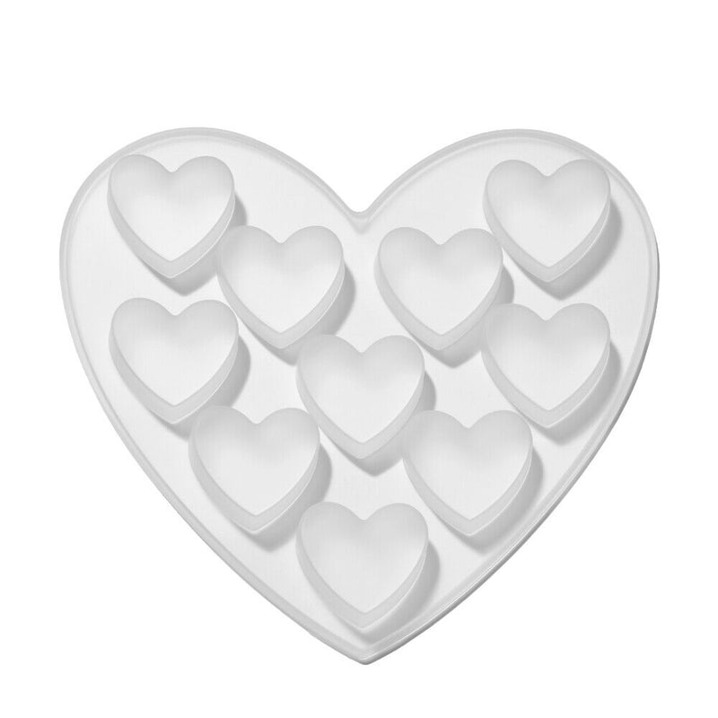 DIY Decor Cake Making Ice Tray Chocolate Mold Heart Shaped Silicone Mould