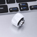 G1/4 Thread Quick Fixing Hard Tube Connector for PC Water Cooling(White)