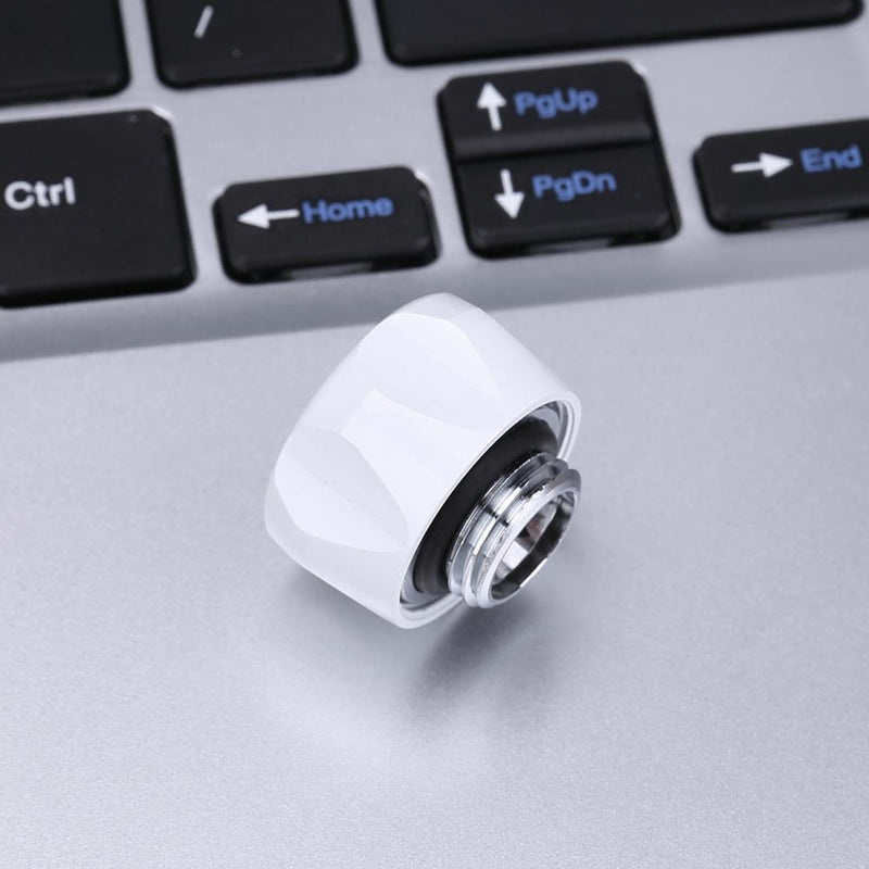G1/4 Thread Quick Fixing Hard Tube Connector for PC Water Cooling(White)