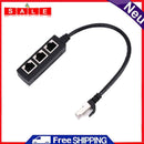 RJ45 LAN Ethernet Splitter Cable 1 Male to 3 Female for Super Category 7 6 5e 5