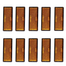 10pcs/set Amber Orange Stick on Adhesive Reflectors for Trailer Truck Carav