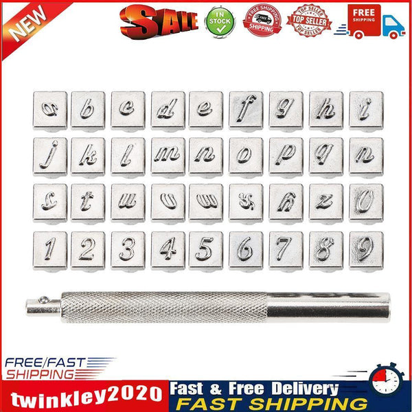 36pcs Steel Alphabet Number Stamp Punch Set for Leather Craft Tools Kit  Newly