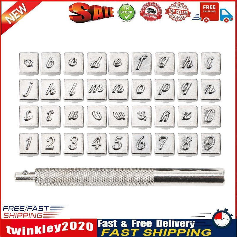 36pcs Steel Alphabet Number Stamp Punch Set for Leather Craft Tools Kit  Newly