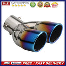 Stainless Steel Car Bent Dual Exhaust Tip 3 inch ID Inlet Rolled Edge Slant C