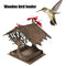 Wooden Bird Feeder Nest Outdoor Tree Branches Carving Hang Birdhouse (B)