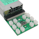 Mining 1200W Server PSU Unit Breakout Board 12-Port ATX 6-Pin for PS-2751-5Q