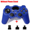 2.4G Wireless Gaming Controller USB Receiver Joystick (No stand Blue) Newly