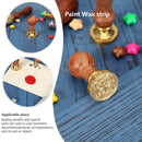 Retro Wax Sealing Stamp Wood Handle Grip Post Craft Stamping Art Decor (A) Newly