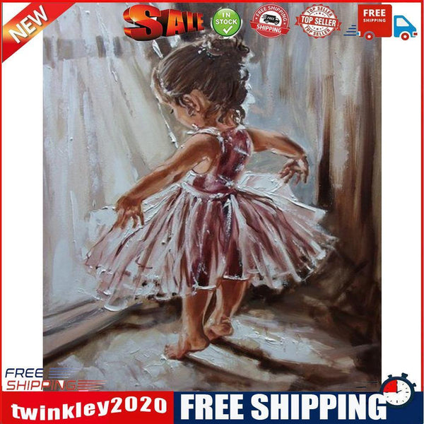 Dancing Girl Drawing Frameless DIY Oil Paint By Numbers Canvas Home Decor