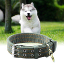 5pcs Pet Dog Double-Breasted Necklace For Big Dog Collar Leads Army Green