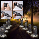 LED Solar Waterproof Hollow Lamp Lawn Stakes Sensor Garden Light (White) Newly