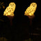 LED Solar Lights Owl Lawn Stakes Lamp Yard Art Home Garden Decor (White) Newly