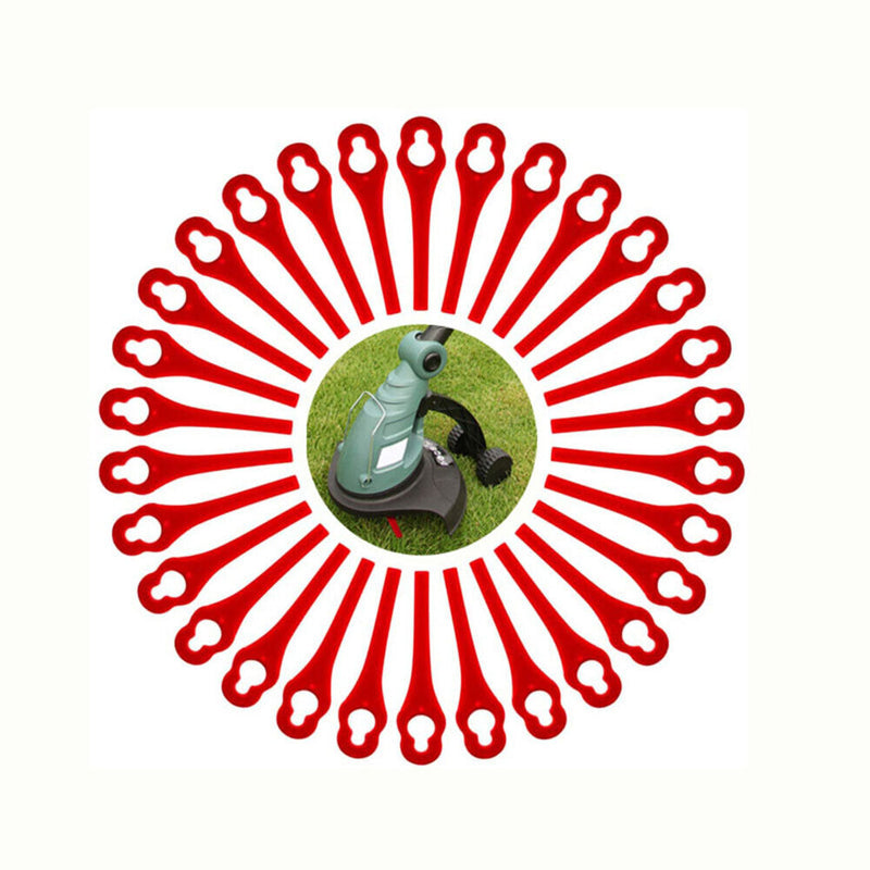 #A 40pcs Cordless Grass Trimmer Strimmer Garden Plastic Blade Electric Lawn Mowe