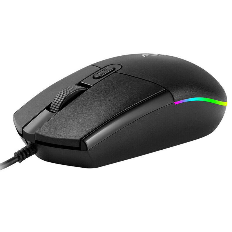 USB RGB DPI Adjustable Wired Mouse Home Office Smooth Gaming Business Mouse Kit