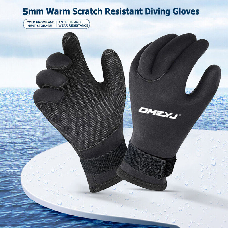 5mm Neoprene Swimming Diving Gloves for Men Snorkeling Winter Gloves (S) Newly