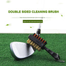 Dual Sided Portable Golf Club Hanging Cleaner Brush Golf Putter Clean Tool